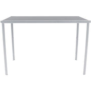 Hanover - Naples Aluminum Glass Bar Table - White/Grey-United Backyard