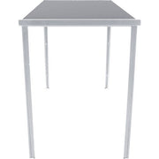 Hanover - Naples Aluminum Glass Bar Table - White/Grey-United Backyard