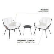Hanover - Naya Replacement Cushions S/2 - White-United Backyard