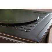 Hanover - Orleans 5pc: 4 Swivel Gliders and 26" Square Fire Pit - Green/Bronze-United Backyard