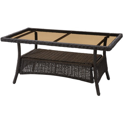 Hanover - San Marino 4pc Set: 1 Loveseat, 2 Side Chairs, 1 Coffee Table - Brown/Tan-United Backyard