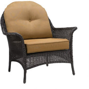 Hanover - San Marino 4pc Set: 1 Loveseat, 2 Side Chairs, 1 Coffee Table - Brown/Tan-United Backyard