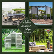 Hanover - Steel Umbrella Patio Heater, 7' tall, Propane, 48,000 BTU - Bronze/Stainless Steel-United Backyard