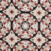 Hanover - Strathmere 6-pc Fire Pit Set with Tan Tile Top - Red/Brown-United Backyard