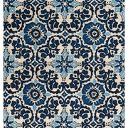 Hanover - Strathmere 6pc: Sofa, 2 Side Chairs, 2 Ottomans, Woven Coffee Table - Brown/Navy-United Backyard