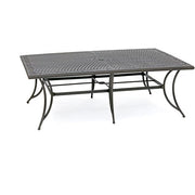 Hanover - Traditions 11pc: 10 Swivel Rockers, 60x84" Cast Table - Blue/Cast-United Backyard