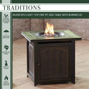 Hanover - Traditions 26" Square Fire Pit - Bronze-United Backyard
