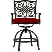 Hanover - Traditions 3pc: 2 Counter Height Swivel Chairs, 30" Round Cast Table-United Backyard