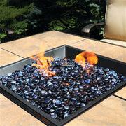 Hanover - Traditions 5pc: 4 Deep Seating Rockers and Woven Fire Pit with Tile Top - Tan/Bronze-United Backyard