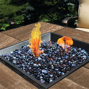 Hanover - Traditions 5pc: 4 Deep Seating Rockers and Woven Fire Pit with Wood Tile Top - Tan/Bronze-United Backyard