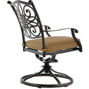Hanover - Traditions 7pc: 4 Dining Chairs, 2 Swivel Rockers, 38x72" Cast Table - Tan/Cast-United Backyard