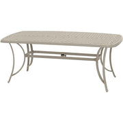 Hanover - -Traditions 7pc: 6 Dining Chairs, 38"x72" Cast Table - Sand/Beige-United Backyard