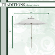 Hanover - Traditions 9' Market Umbrella - Sand/Beige-United Backyard