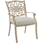 Hanover - Traditions 9pc: 8 Dining Chairs, 42"x84" Cast Table - Sand/Beige-United Backyard