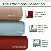 Hanover - Traditions 9pc: 8 Dining Chairs, 96"x60" Oval Cast Table - Blue/Bronze-United Backyard