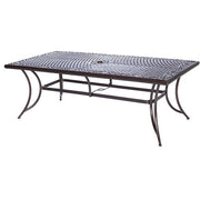 Hanover - Traditions 9pc: 8 Swivel Rockers, 42x84" Cast Table - Tan/Cast-United Backyard