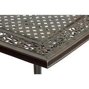 Hanover - Traditions 9pc: 8 Swivel Rockers, 60" Square Cast Table - Red/Cast-United Backyard