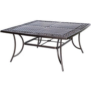 Hanover - Traditions 9pc: 8 Swivel Rockers, 60" Square Cast Table - Tan/Cast-United Backyard