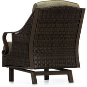 Hanover - Ventura 4pc Fire Pit Set with Tan Tile Top - Brown/Meadow Green-United Backyard