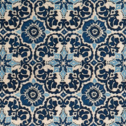 Hanover - Ventura 4pc Seating Set: Sofa, 2 glide chairs, ceramic tile coffee table - Brown/Navy-United Backyard