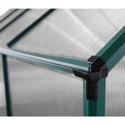 Hanover - Walk-In Hobby Greenhouse w/Planter Beds 8'x6' - Natural/Silver-United Backyard