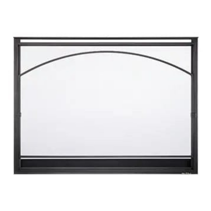 Heat & Glo - Chapel arched overlap front with ClearVue mesh - Black-United Backyard