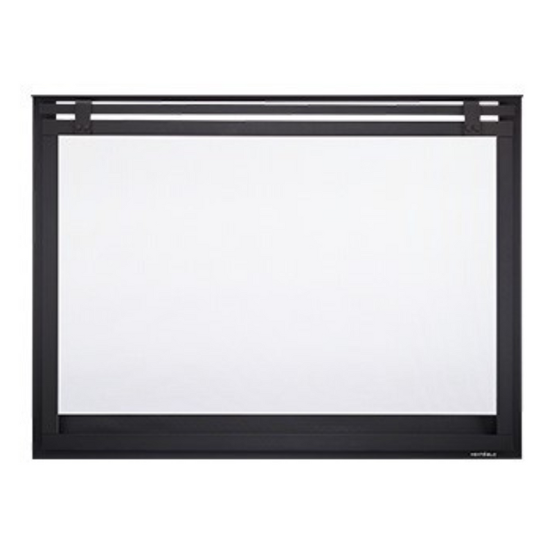 HEAT & GLO - LOFT BARN DOOR OVERLAP FRONT WITH CLEARVUE MESH, BLACK-United Backyard