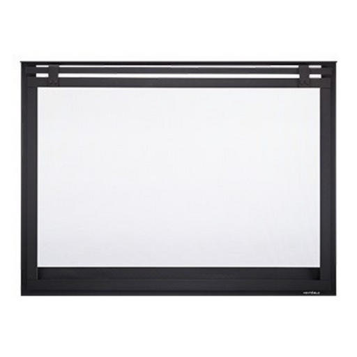 HEAT & GLO - LOFT BARN DOOR OVERLAP FRONT WITH CLEARVUE MESH, BLACK-United Backyard