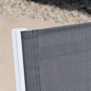 Mod Furniture - 4PC Seating Set: Sling Loveseat, 2 Sling Side Chairs, Coffee Table - White/Gray-United Backyard