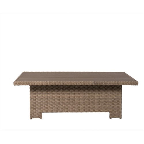 Mod Furniture - Aiden 4pc Seating Set: 2 Side Chairs, Sofa, Adjustable Coffee Table - Tan/Grey-United Backyard