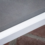 Mod Furniture - Aluminum Sling Armless Chaise Lounge Chair - White/Gray-United Backyard