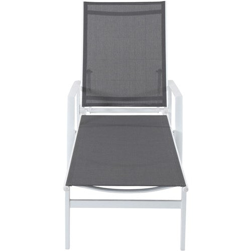 Mod Furniture - Aluminum Sling Chaise Lounge - White/Gray-United Backyard