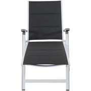 Mod Furniture - Aluminum Sling Folding Chaise Lounge - White/Gray-United Backyard