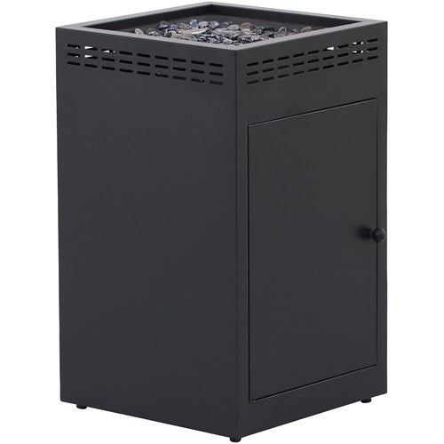 Mod Furniture - Bali 4pc Fire Pit: 2 Chairs w/Pillows, Side Table, Gas Fire Pit - White/Gray-United Backyard