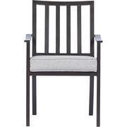 Mod Furniture - Carter 7pc Dining: 7 Slat Alum Chairs and Slat Top Table - Brown/Grey-United Backyard