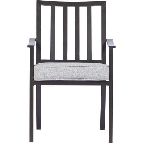 Mod Furniture - Carter 7pc Dining: 7 Slat Alum Chairs and Slat Top Table - Brown/Grey-United Backyard