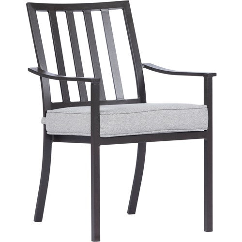 Mod Furniture - Carter 7pc Dining: 7 Slat Alum Chairs and Slat Top Table - Brown/Grey-United Backyard