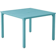 Mod Furniture - Luna 5pc: 4 Sling Dining Chairs, 41" Slat Table - Teal-United Backyard