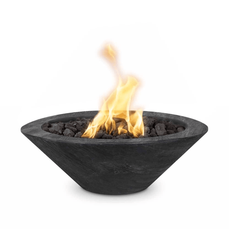 The Outdoor Plus - 24" Cazo GFRC Wood Grain Concrete Round Fire Bowl-United Backyard