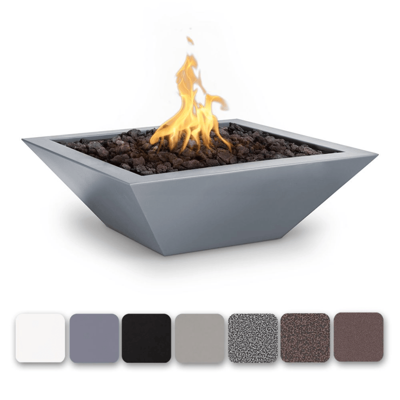 The Outdoor Plus - 24" Maya Powder Coated Steel Square Fire Bowl-United Backyard