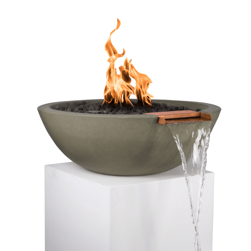 The Outdoor Plus - 27" Sedona GFRC Concrete Round Fire and Water Bowl-United Backyard