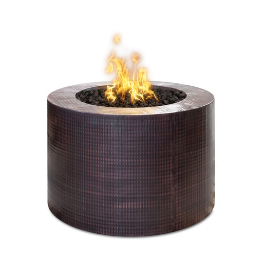 The Outdoor Plus - 30" Beverly Copper & Corten Steel & Stainless Steel Round Fire Pit - Liquid Propane-United Backyard