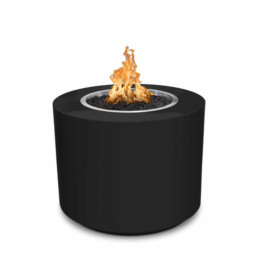 The Outdoor Plus - 30" Beverly Powder Coated Steel Round Fire Pit - Liquid Propane - Copper Vein-United Backyard