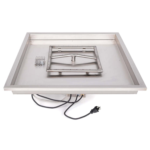 The Outdoor Plus - 48" Square Raised Lip Drop-in Pan & 36" Stainless Steel Square Burner-United Backyard