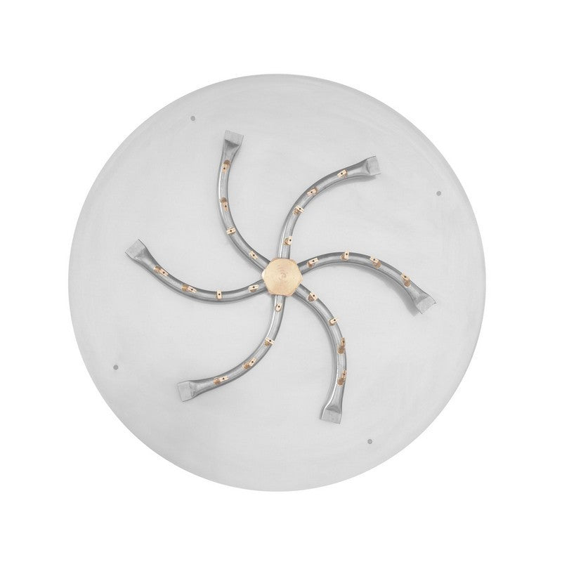 The Outdoor Plus - 60 Inch Round Flat Pan and 48 Inch Stainless Steel Triple Bullet S-Burner - 110V Electronic Ignition-United Backyard