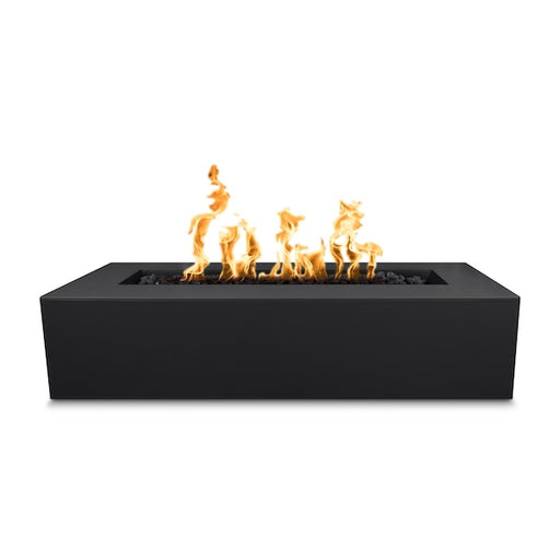 The Outdoor Plus - 60" Rectangular Regal Fire Pit - GFRC Concrete - Match Lit with Flame Sense - Liquid Propane - Black-United Backyard