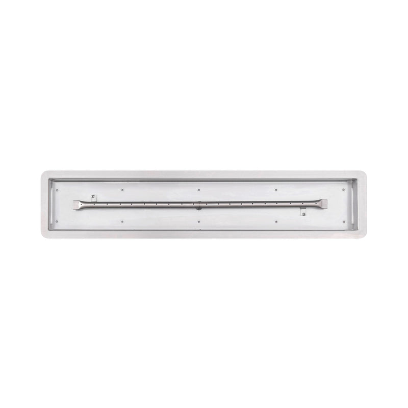 The Outdoor Plus - 96 Inch Rectangular Stainless Steel Drop-In Pan and 84 Inch Linear Burner - OPT-RT96-United Backyard