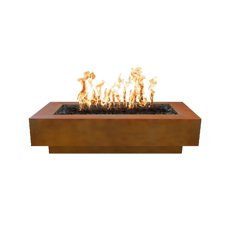 The Outdoor Plus - Coronado 48 Inch Corten Steel Match Lit Fire Pit, Natural Gas-United Backyard