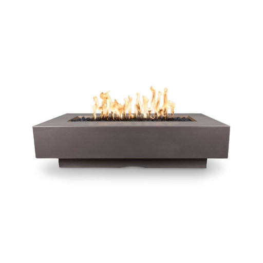 The Outdoor Plus - Del Mar 96 Inch Wood Grain Match Lit Fire Pit, Natural Gray, Liquid Propane Gas-United Backyard