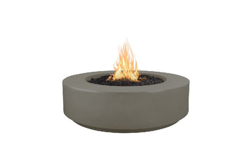 The Outdoor Plus - Florence 42 Inch Concrete Electronic Fire Pit, Limestone, Natural Gas-United Backyard